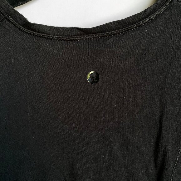Lululemon Devout Short Sleeve Tee Split Back Tee Black - Picture 3 of 9